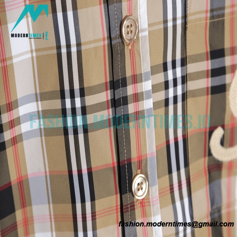 Burberry - New Pocket Embroidered Striped Long-sleeved Shirt T-shirt